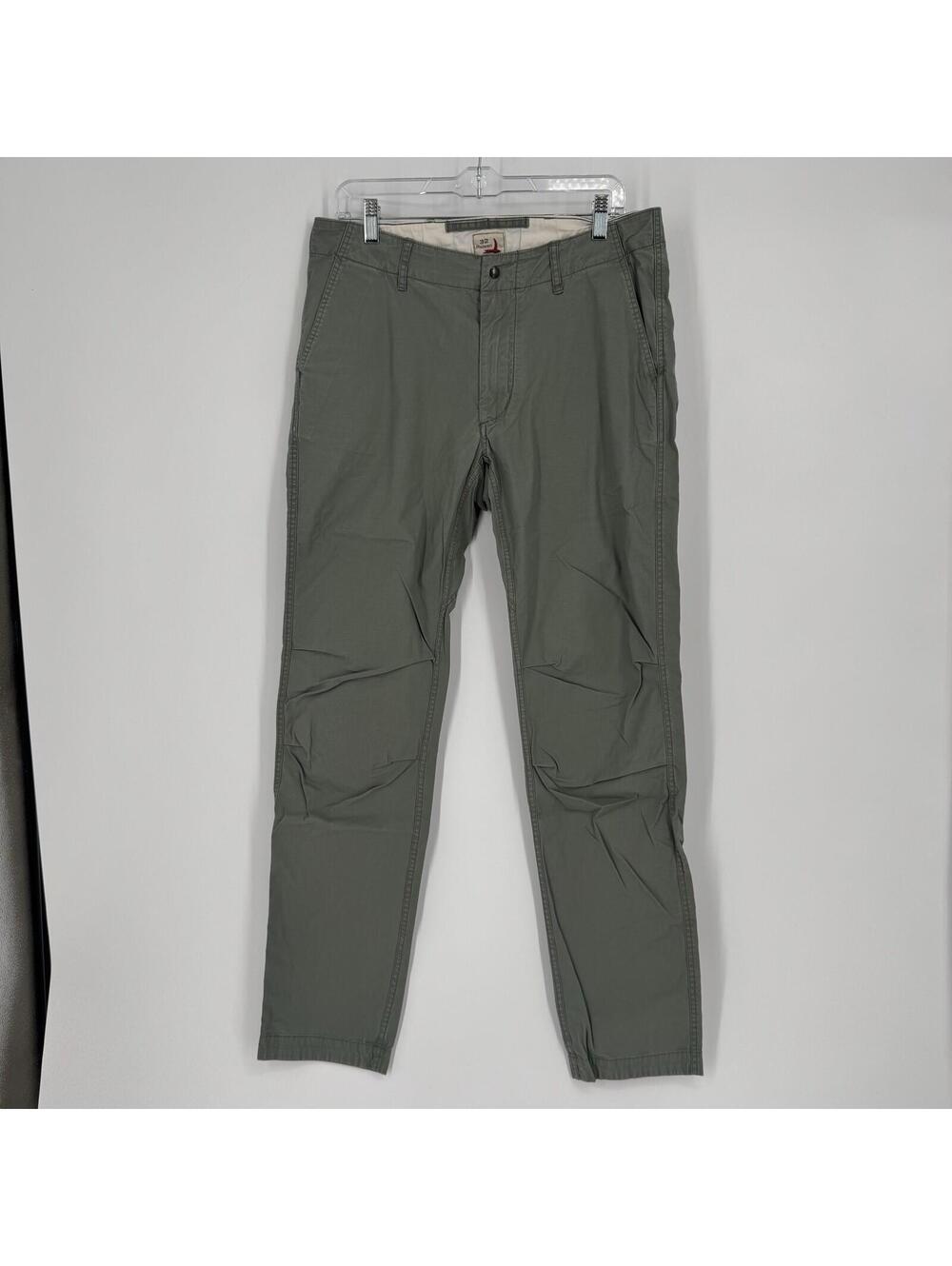 Relwen pants mens 32 flyweight flex green chino khaki workwear business athletic